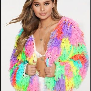 Pretty little things Colorful fringe jacket